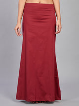 Maroon plain saree shapewear