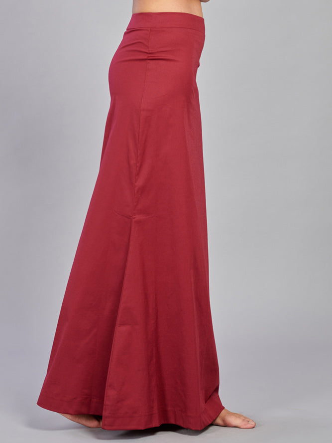 Maroon plain saree shapewear