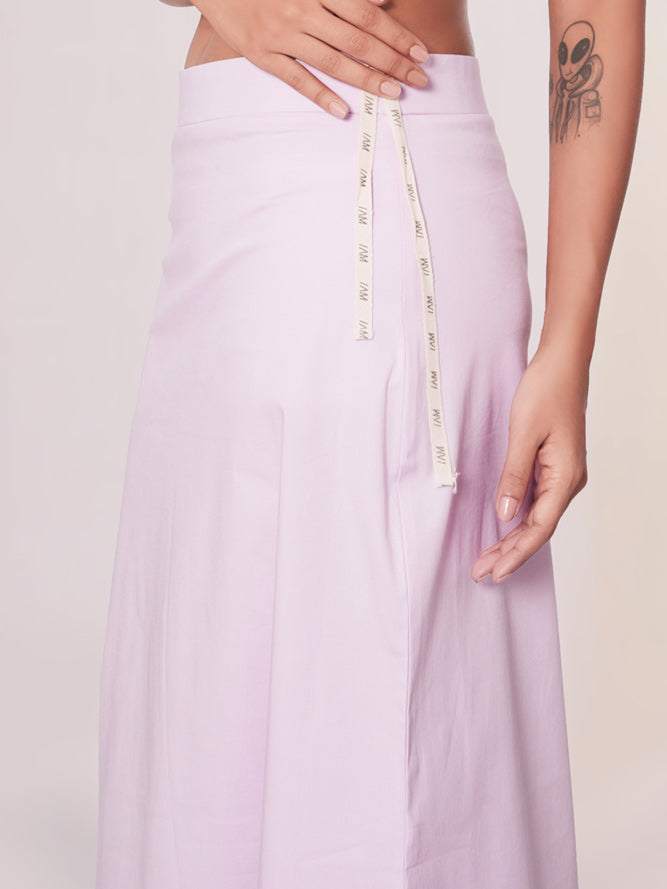 Mauve pink lycra cotton plain petticoat