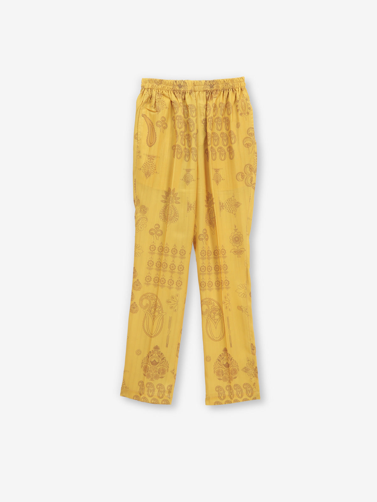 Mustard yellow cotton waistcoat set for boys