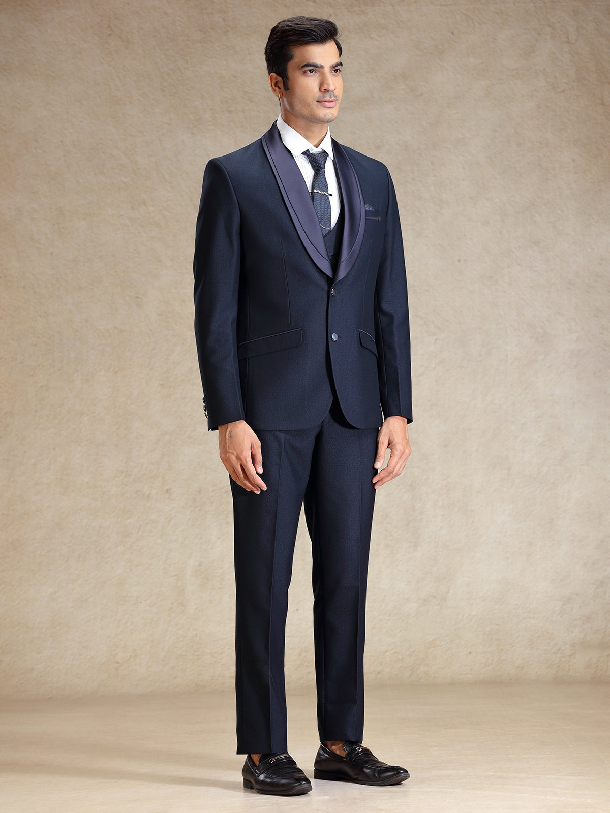Navy 5 pcs coat suit for cocktail party