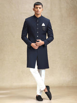 Navy charming indo western for reception