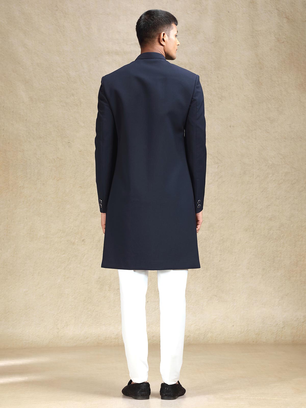 Navy charming indo western for reception