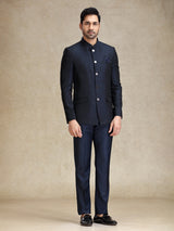 Navy jodhpuri bandh gala jacket suit