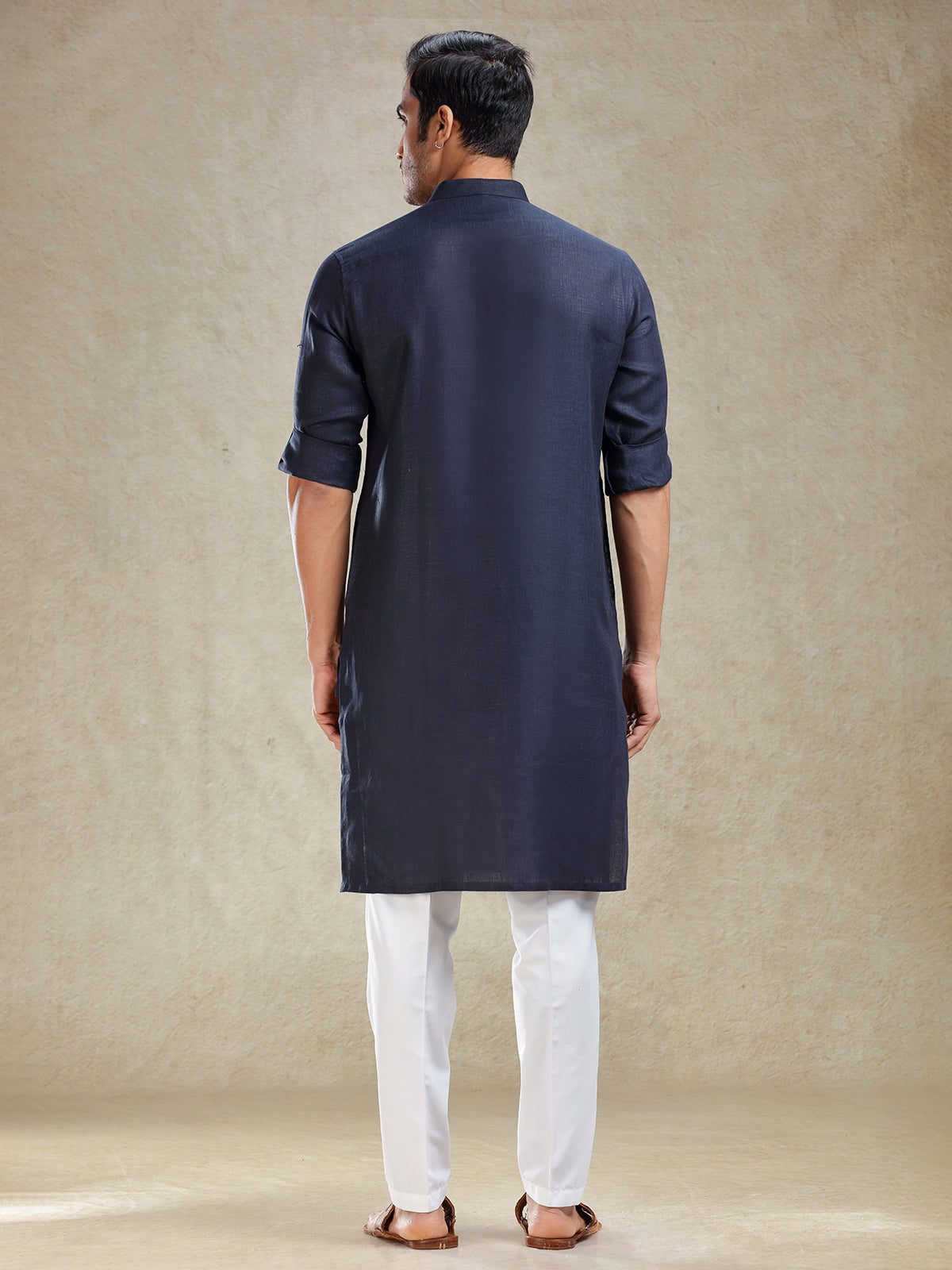 Navy kurta set for family gathering