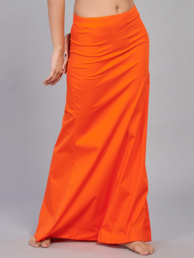 Orange lycra cotton saree shaper