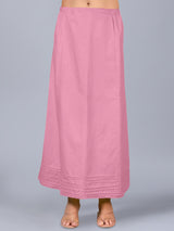 Pink cotton saree petticot