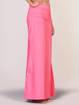 Pink plain lycra cotton petticoat