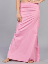 Pink plain saree shapewear