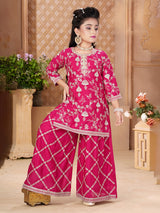 Rani pakistani palazzo suit with zardosi and aabla