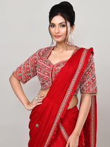 Red silk sweetheart designer lehenga choli