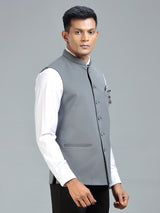 Sharp sophisticated stylish grey waistcoat for men