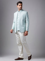 Sky blue terry rayon jodhpuri suit