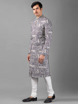 Stunning white embroidery sherwani