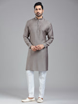 Taupe grey festival ready kurta pajama for men