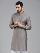 Taupe grey festival ready kurta pajama for men