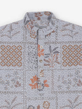 White cotton silk embroidery and sequins kurta