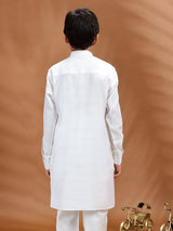 White festive cotton kurta for traditional vibe