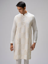 White festive kurta pajama for men