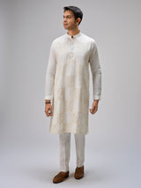 White festive kurta pajama for men